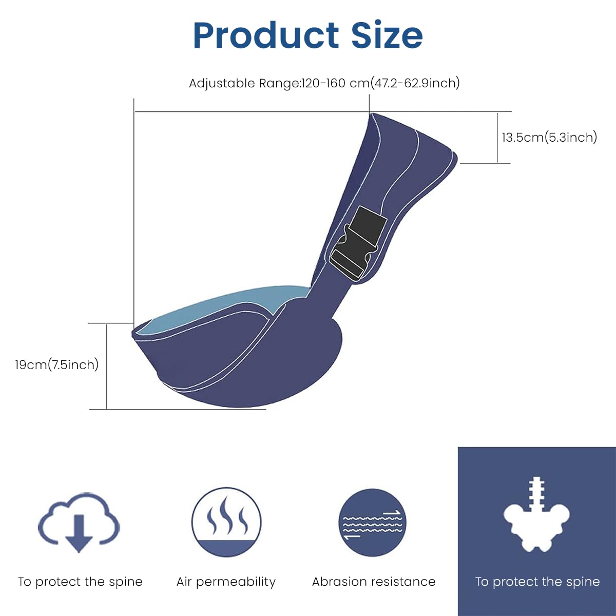 SNOWIE SOFT Baby Carrier for Travel and Everyday Use with Ergonomic Belt and 132lb Support | Oxford Material Comfort for Parents and Infants