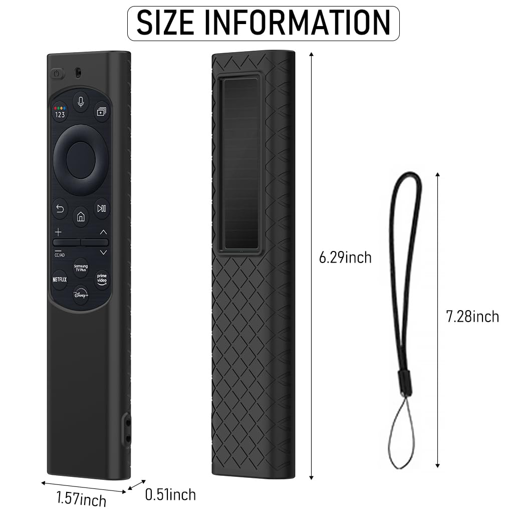 ZIBUYU® Samsung TV Remote Cover BN59TV 2022 Remote Protections Case Cover Anti-Slip Silicone Protective Cover for Samsung Remote BN59TV's - No Samsung Remote Included, Remote Case Cover - Black