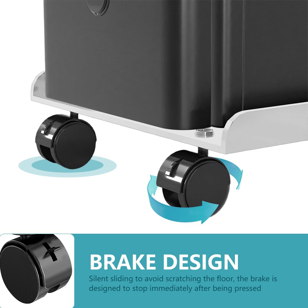 ZORBES Computer Tower Stand for Home and Office with Retractable Panel and Carbon Steel Ventilated Tray