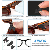 MAYCREATE® 12 Pairs Eyeglass Nose Pads, Anti-Slip Silicone Glasses Nose Support Pads Replacement, Anti-Slip Air Chamber Nose Pads for Full Plastic Frames