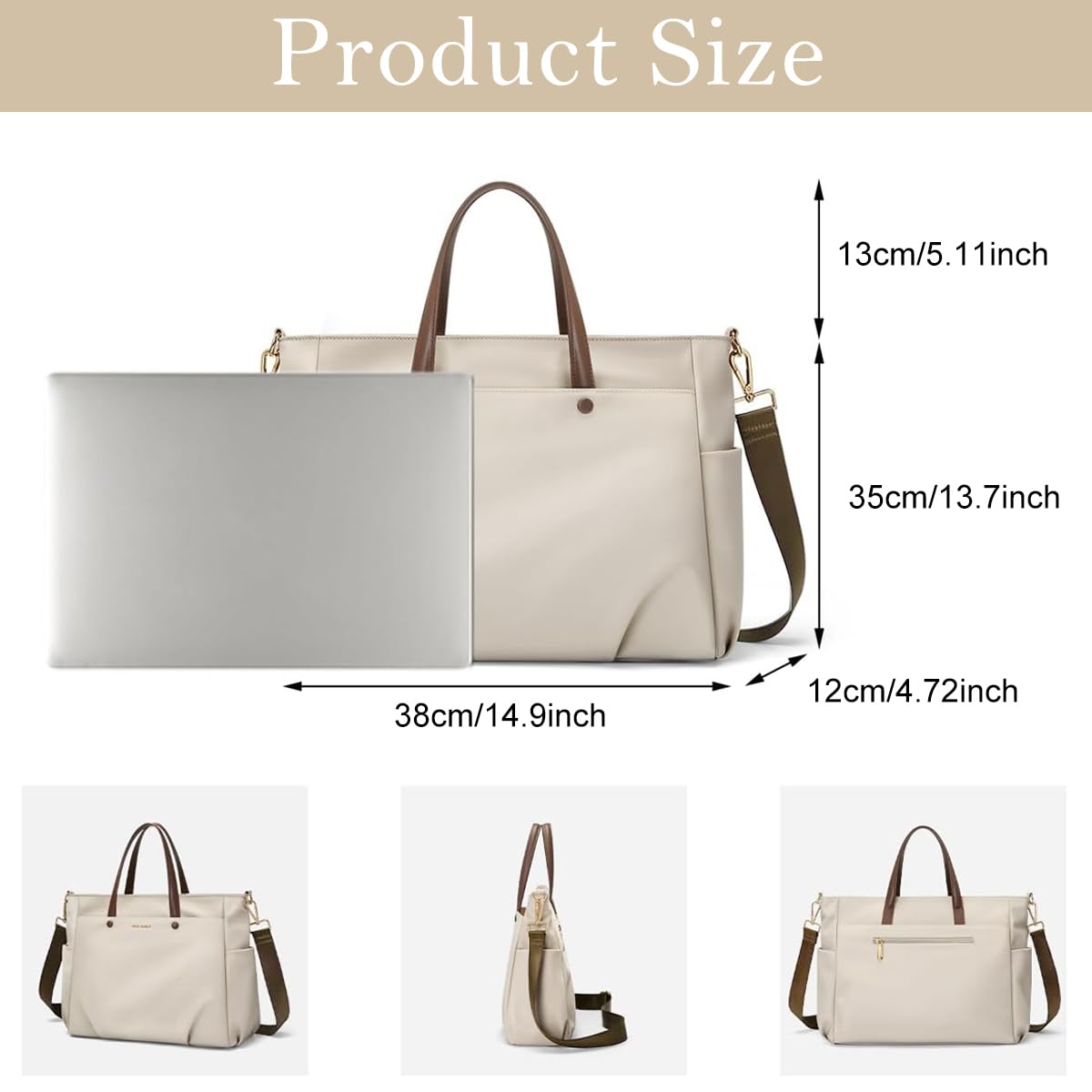 PALAY Tote Bag for Women featuring Removable Strap and 16.5 in Capacity | Oxford Fabric Handbag