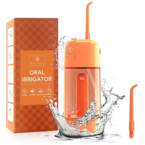 HANNEA® Water Dental Flosser for Teeth Non-Electric Air Pressure Manual Portable Floss Travel 90ml Oral Irrigator for Kids Adults 3PCS
