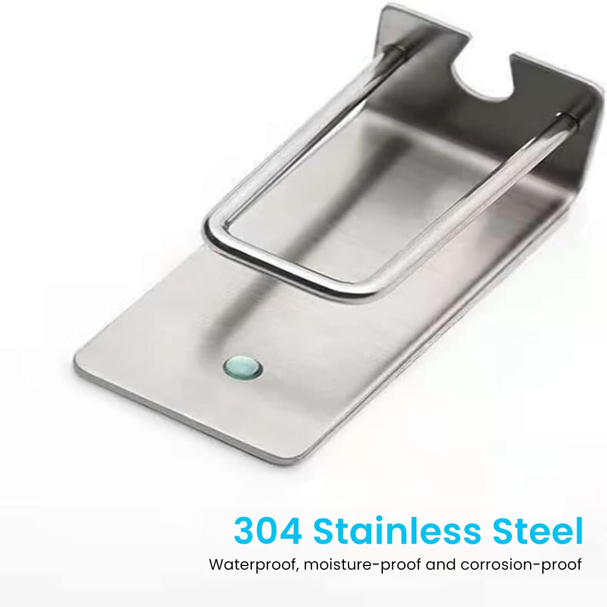 ZIBUYU Bathroom Cup Holder Organizer with 2 in 1 Self Adhesive Design and Stainless Steel Craft