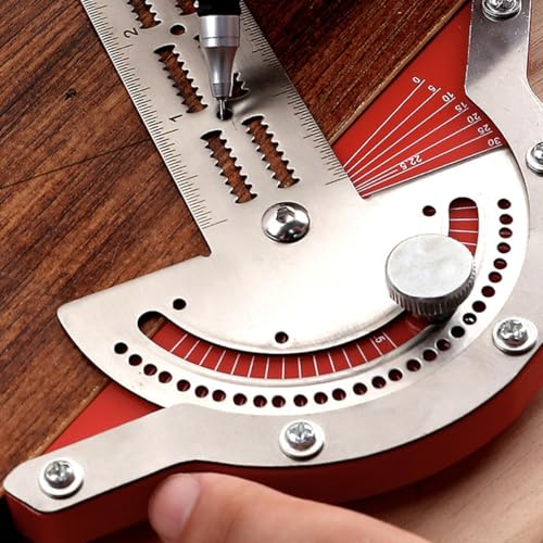 Serplex® 10 Inch Multi-Angle Measuring Ruler for Woodwork Stainless Steel Laser Etched Protractor Scribing Angle Finder Marking Ideal DIY Crafts Craft 2PCS