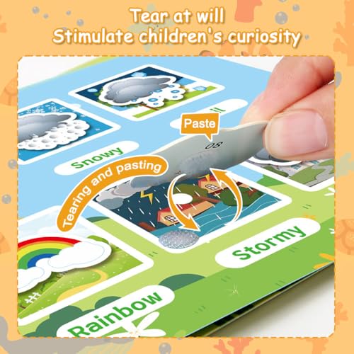 SNOWIE SOFT® Montessori Busy Books for Kids, Autism Sensory Educational Toys, 48 Themes Busy Book for Toddlers 1-3 Boys