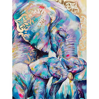 HASTHIP® Elephant Diamond Painting Kit with Round Diamonds, 5D Diamond Painting Kit for Adults & Kids, 30 X 40cm Full Drill Elephant Gem Art Painting Kit for Home Wall Decor Gifts (12x16inch)