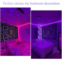 HASTHIP® Blacklight Tapestry UV Reactive Tapestry Glow in The Dark, Sun and Moon Tapestry, Aesthetic Tapestry Wall Hanging Tapestry Fluorescence Tapestry Night Glow Tapestries (51.2 in x 59.1 in)