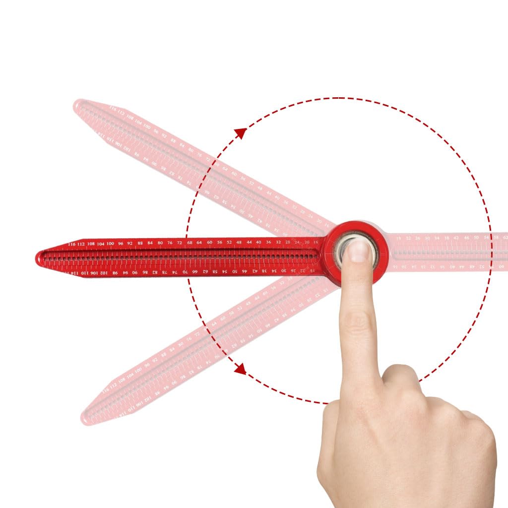 Serplex Woodworking Compass for Carpenters with 5.75 in Swiveling Head and Aluminum Alloy Construction