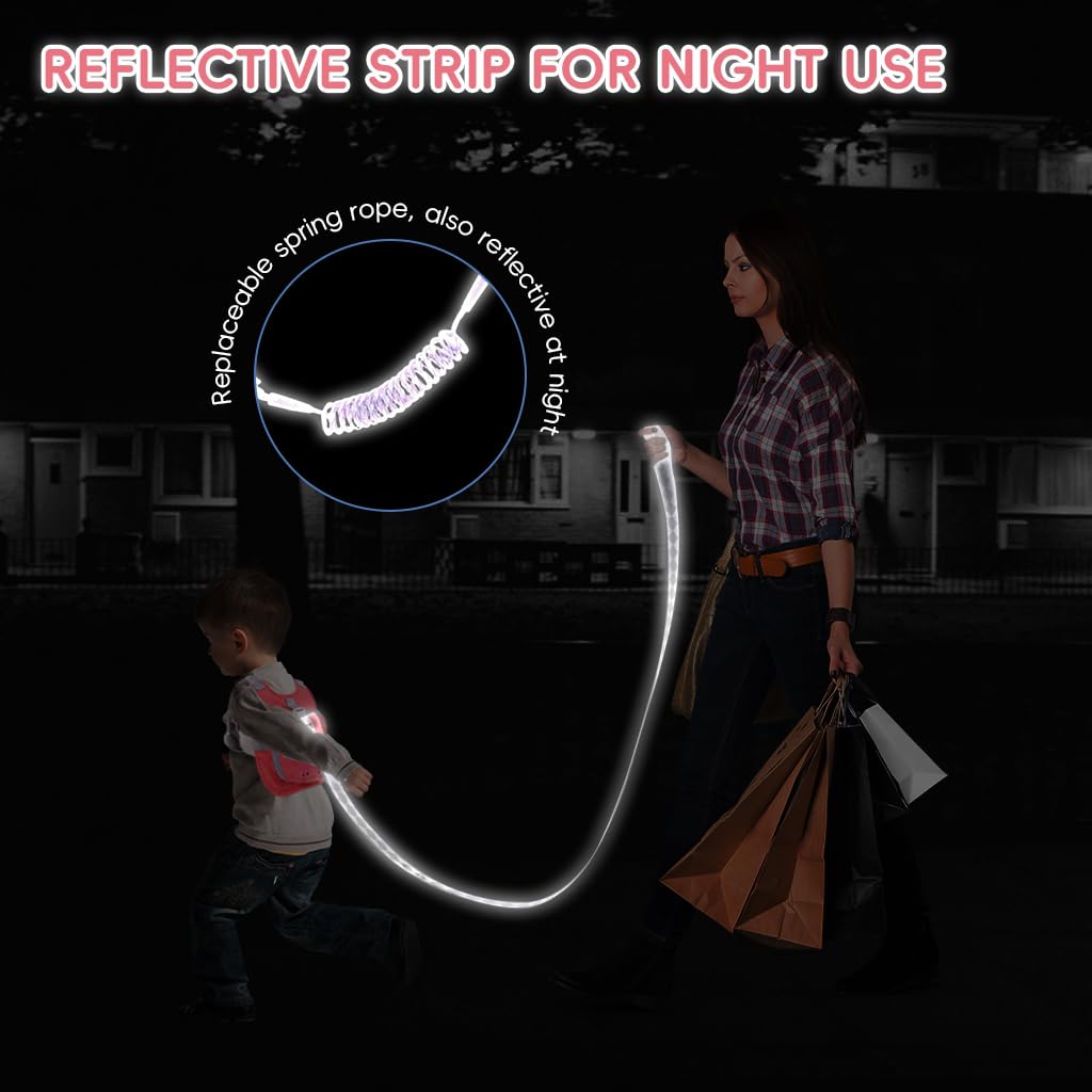 SNOWIE SOFT Baby Leash Harness for Toddlers with Cartoon Backpack and Reflective Strap | Includes Anti Lost Wrist Link