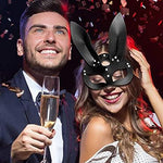 PATPAT® Masquerade Masks for Women Leather Eye Masks Bunny Ear Fox Cat Eye Mask Face Mask Women Halloween Mask Halloween Costume Party Mask for Cosplay Halloween Accessories for Women