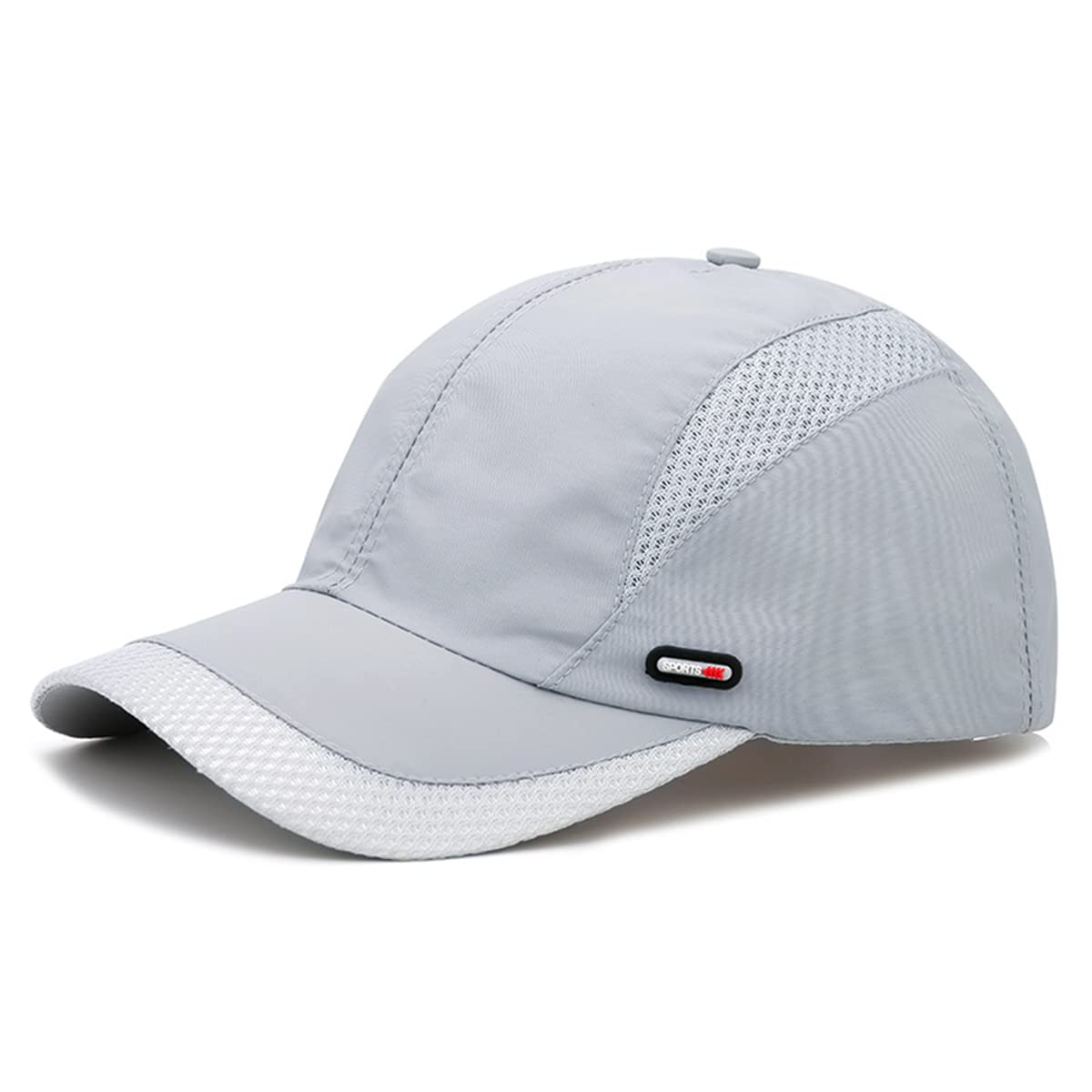 GUSTAVE  Sports Caps for Men Summer Baseball Caps for Men Cap for Men Stylish Branded Stylish Cap for Shopping Fishing Outside Adjustable Buckle Closure(Light Grey)