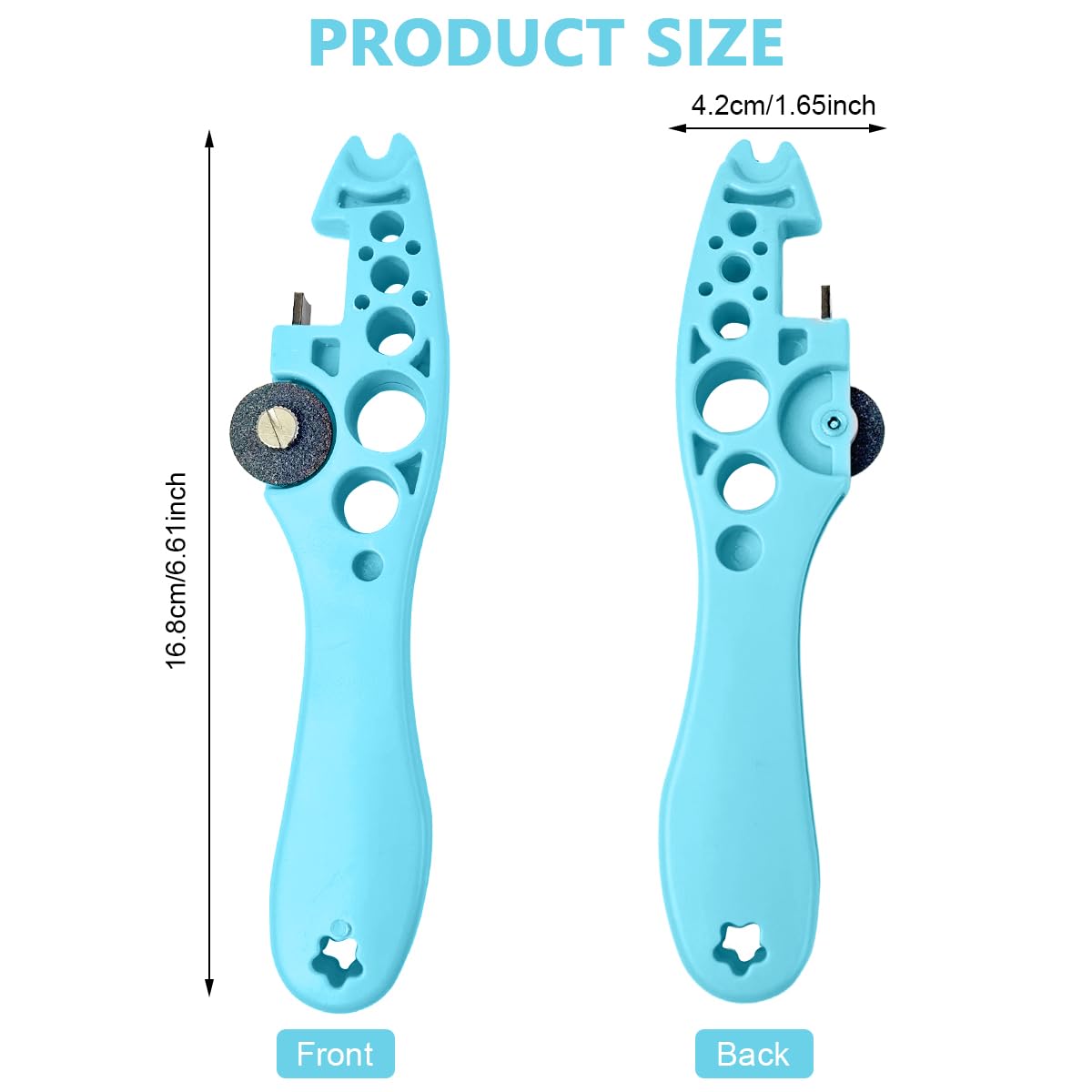 HASTHIP Ampule Cutter for Medical and Home Use with 5 Replaceable Grinding Wheels | Blue 3 PCS
