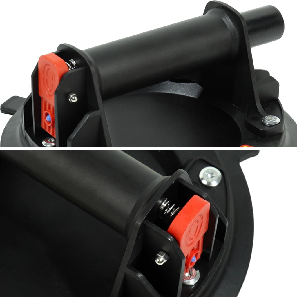 Serplex Suction Cup Lifter for Glass and Tile with 8 in Pad 330lbs Capacity | Ergonomic Handle