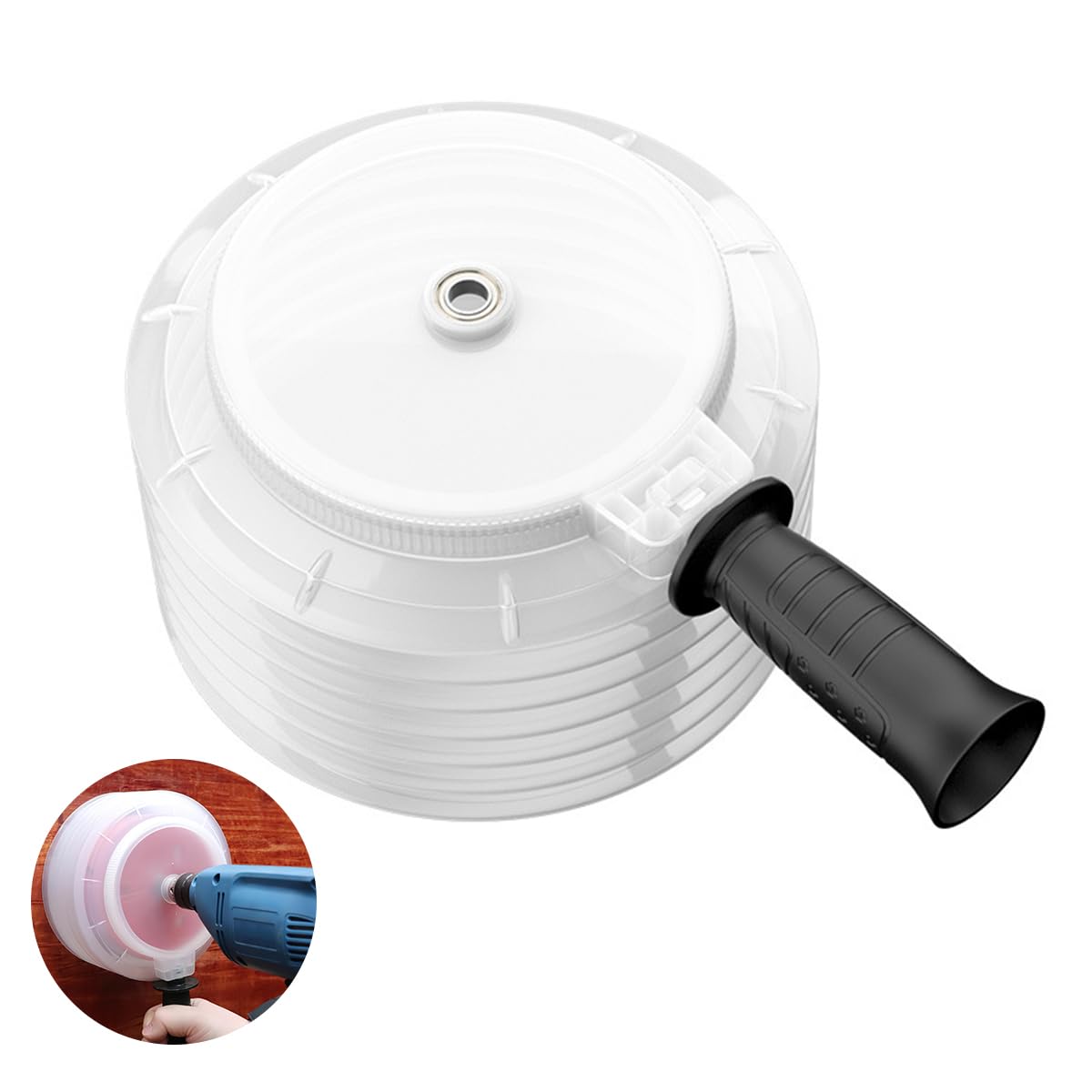 Serplex® Hole Saw Dust Bowl 15.5cm/6.1'' Diameter Large Universal Drill Dust Catcher Dust Collector Chip Collector Bowl for Hole Saw, with Handle, Hole Saw Dust Bowl Attachment, Not Include Hole Saw