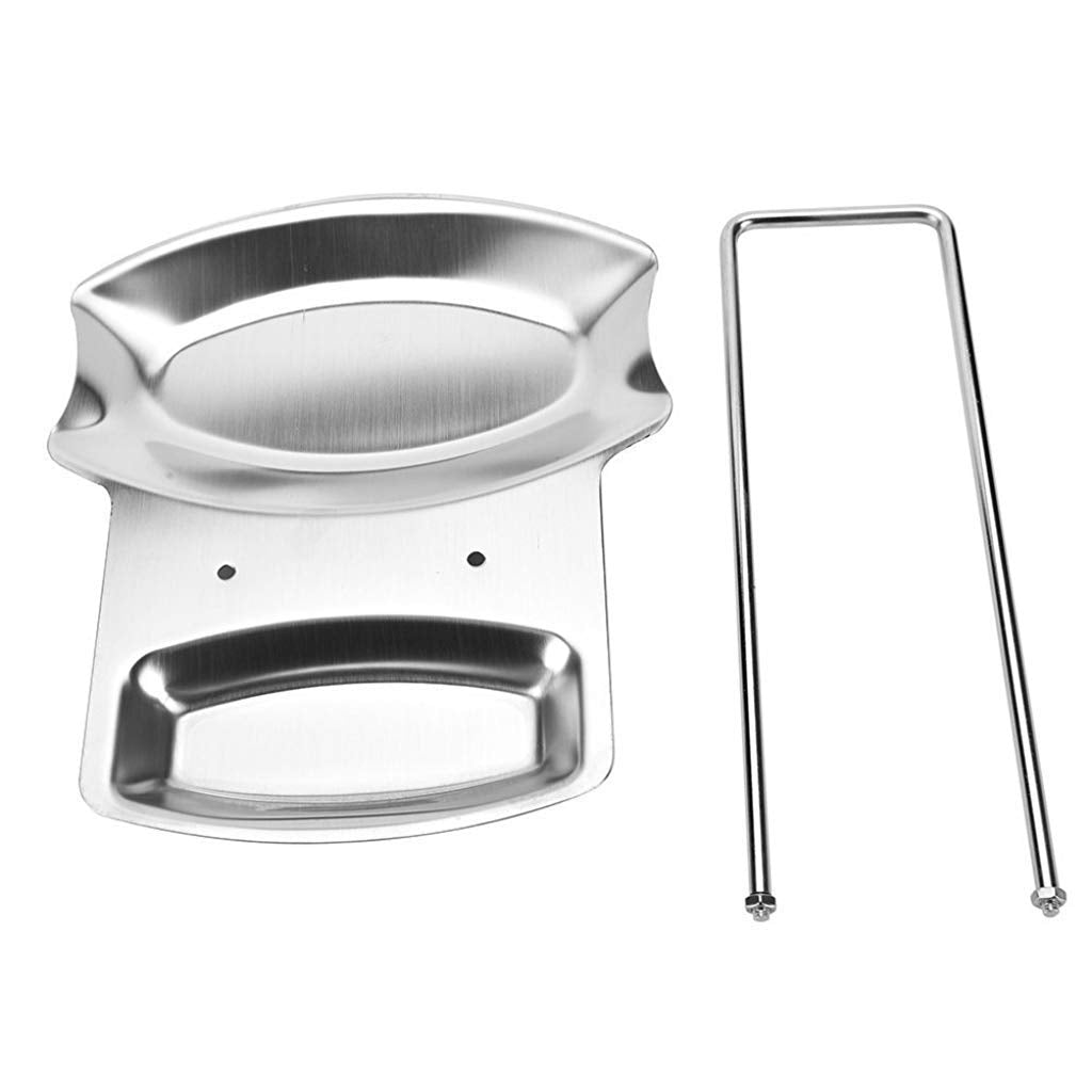 Supvox® Pan Lid Holder Progressive Lid and Spoon Rest Shelf 304 Stainless Steel Pan Lid Organizer Kitchen Decor Tool