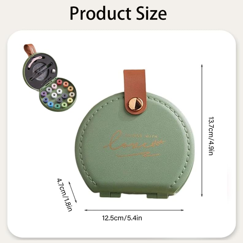 ZIBUYU Mini Portable Sewing Kit for Home and Travel with Pincushion Organizer | Compact Storage Box for Needles Threads and Accessories