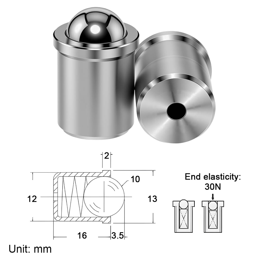 HASTHIP Latch Catcher for Door Cabinet Closet Drawer Ball featuring Ball Point Spring Plunger