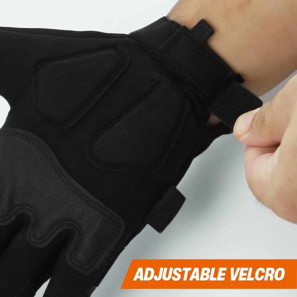 PROBEROS Riding Gloves for Motorbike Riders with TPU Knuckle Protection | Touchscreen Anti Slip Design