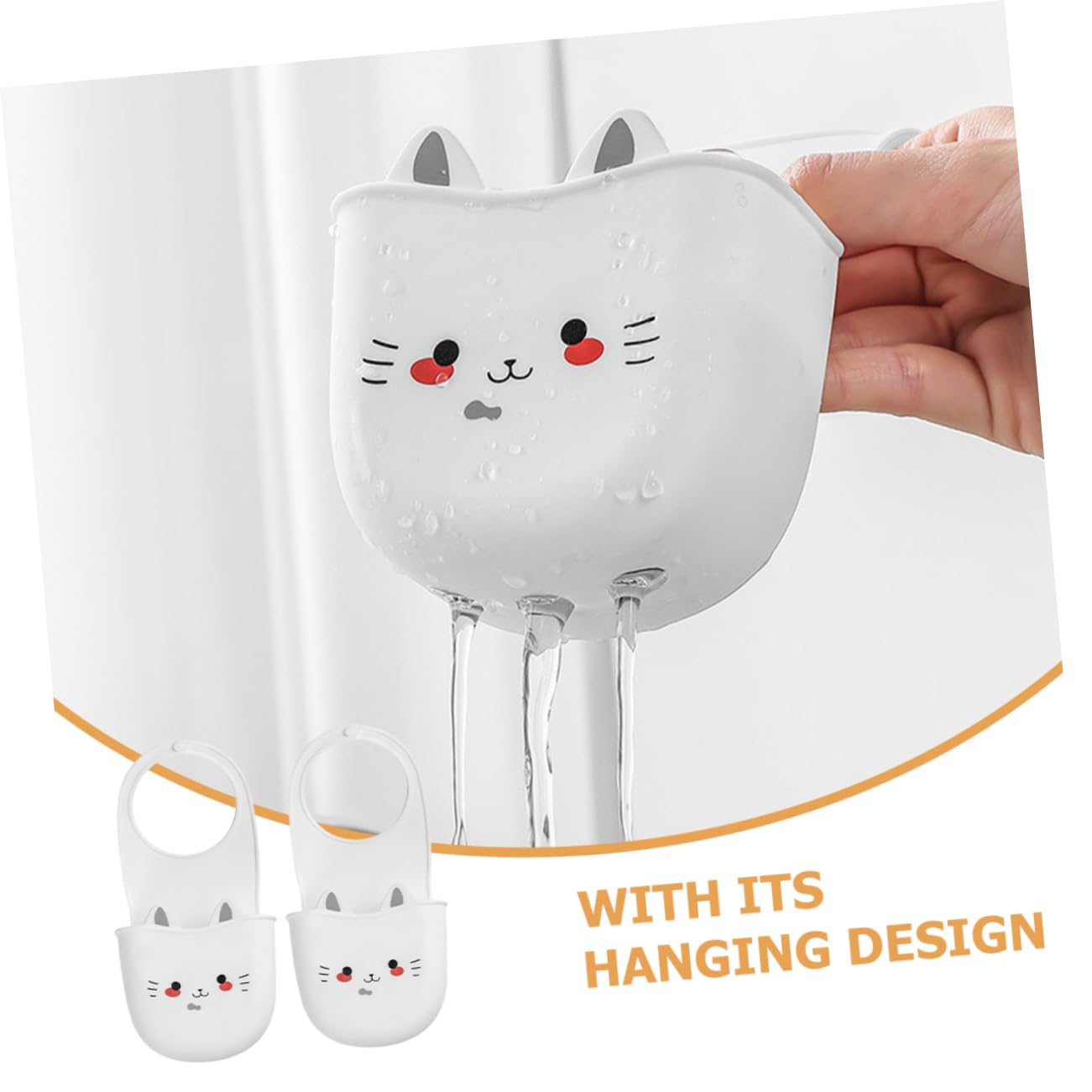 HASTHIP Kitchen Sink Organizer for Sponges and Dish Soap | 3Pcs Silicone Hanging Pouches