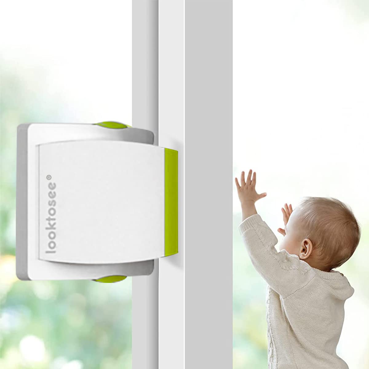 SNOWIE SOFT Security Window Lock for Push Pull Doors with Self Adhesive Stopper | 2 Pack 1.18 in Width for Kids Safety