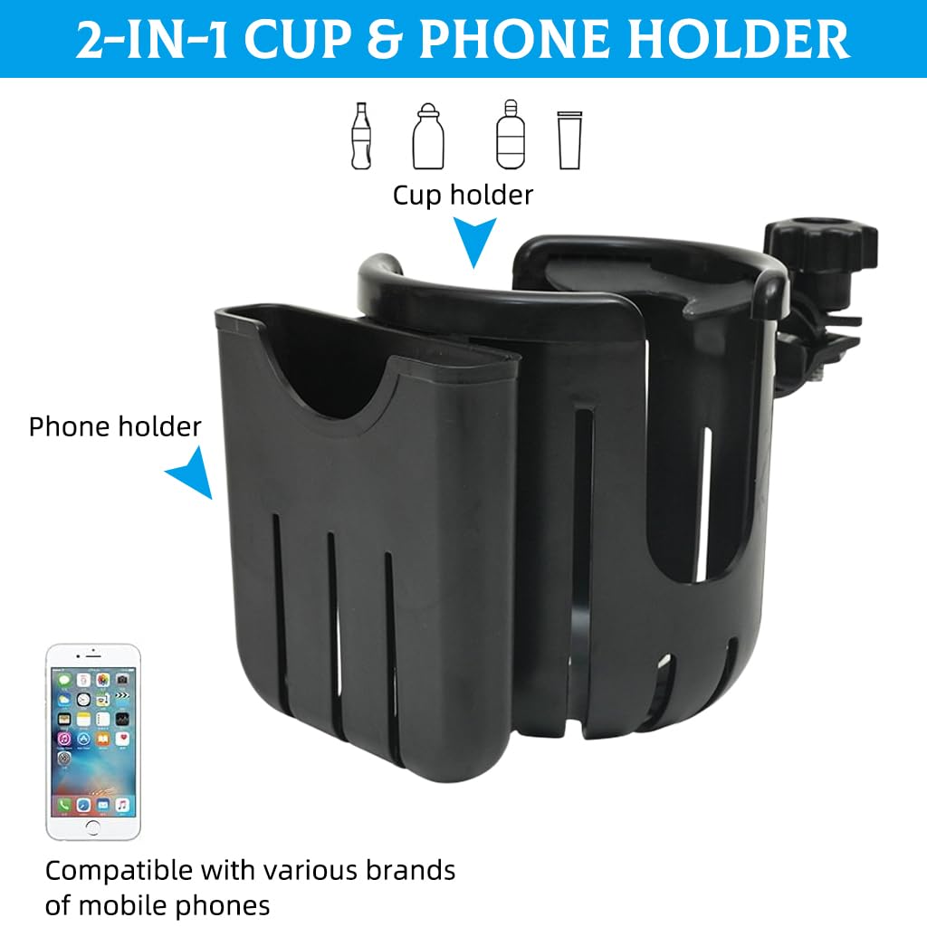 Proberos Water Bottle Holder for Bicycle with Screw Fix Mount and Dual Function Design | Black