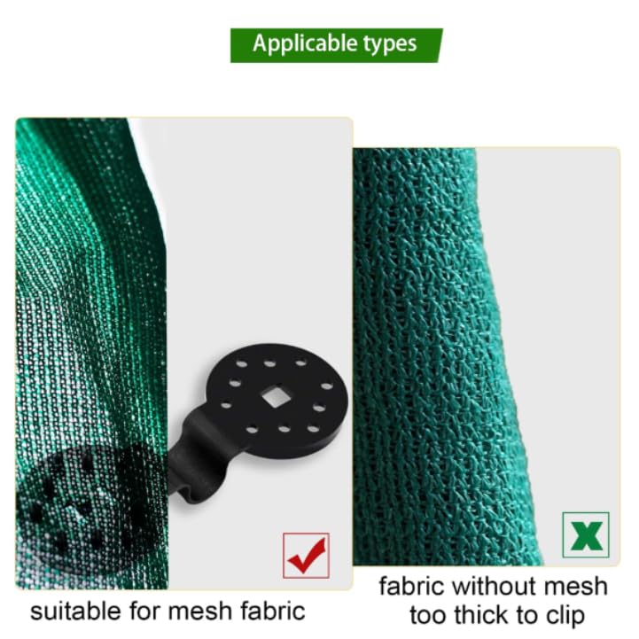 ZIBUYU Plastic Clips for Shade Cloth with Secure Snap Grip 50Pcs | Greenhouse and Garden Use