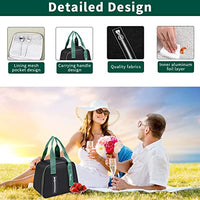 HASTHIP® Lunch Box Bag Bento Thermal Pouch Portable Lunch Box Bag Thermal Bag for Camping School Picnic Portable Lunch Box Bag for Office Man Women Student Kids Bento Box Pouch (Black)