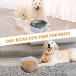 Qpets® Dog Water Bowl 2L No Spill Dog Water Bowl PP Large Capacity Water Bowl Water Dispenser for Dog Sanitary Water Bowl Drinking Bowl for Dog Cat