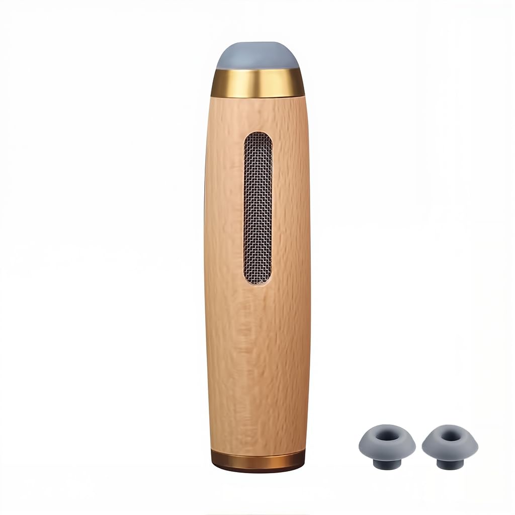 ZIBUYU Portable Mini Pocket Ashtray for Car and Outdoor Use featuring Closed Metal Holder 10.9x2.8cm Yellow Gold | Reusable Easy Clean Design