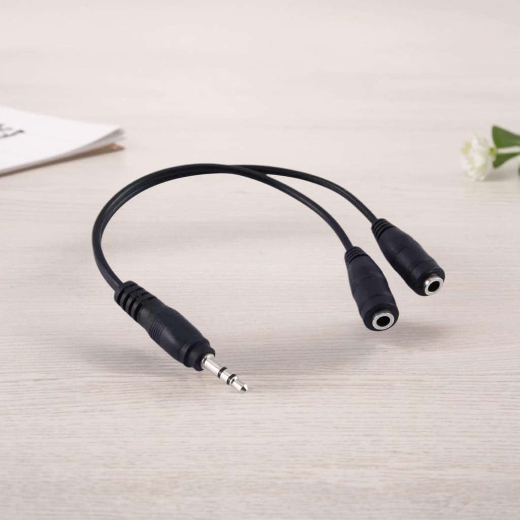 Zibuyu Headphone Splitter for Audio Sharing with Dual Female Stereo Jacks | 3.5mm Plug