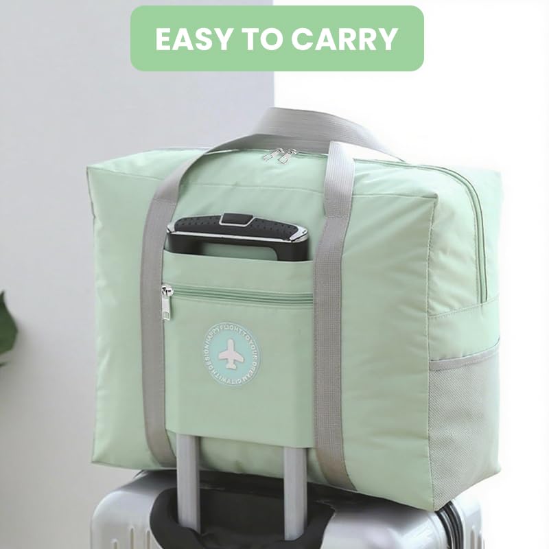 ZIBUYU Packable Travel Bag for Weekend Trips with Luggage Handle Sleeve and 45x35x17 cm Oxford Cloth Design
