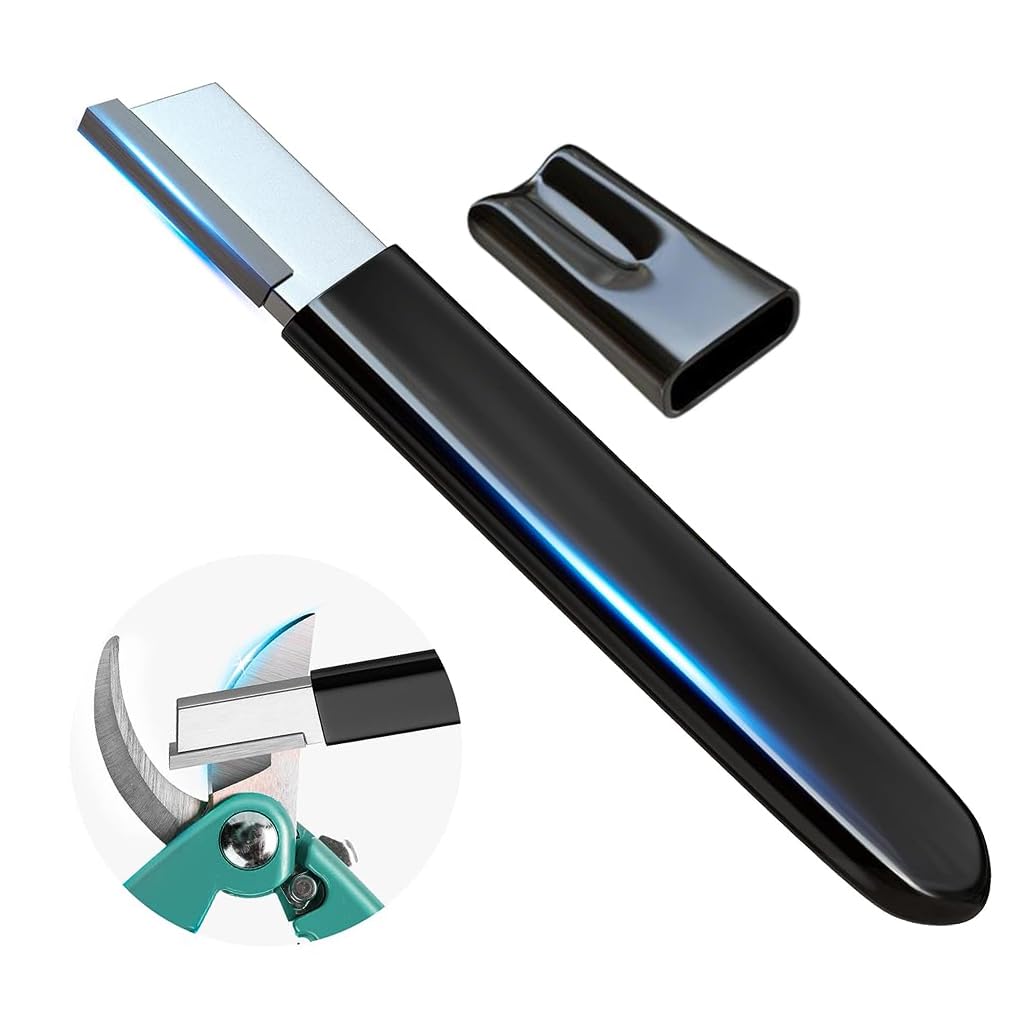 Serplex Garden Tool Sharpener for Pruners and Scissors 4.3 in Portable Tungsten Steel | Easy Handheld Cutter Sharpener