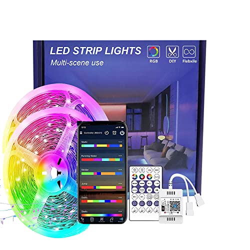 ELEPHANTBOAT® RGBIC Led Strip Lights with Remote 10M/32.8Ft Led Strips for Home Decoration WiFi App Control Smart RGB Led Strip Work with Alexa and Google Assistant Music Sync for TV Gaming Room Party