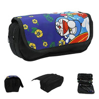 FANCYKU® Doraemon Pencil Case, Anime Pencil Bag, Cartoon Prints Pen Pouch, Students Gift Children's Day Gift, Large Capacity Zipper Polyester Pencil Pouch Case for Teen Student and Office Worker