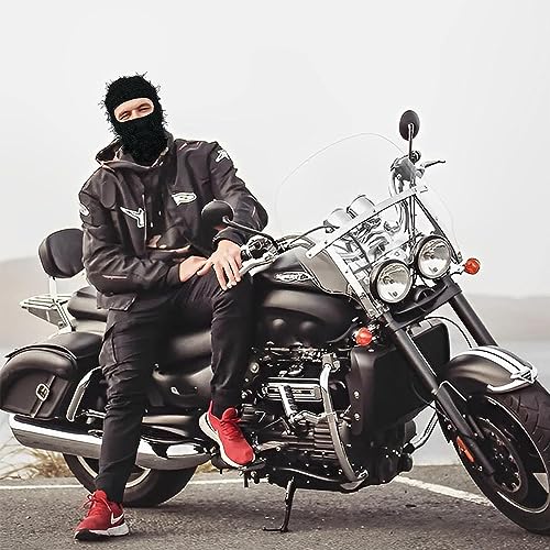 Proberos® Full Face Ski Mask for Men Women, Knitted Balaclava Stylish Winter Face Mask for Skiing Motorcycle Running Riding, Thermal & Windproof