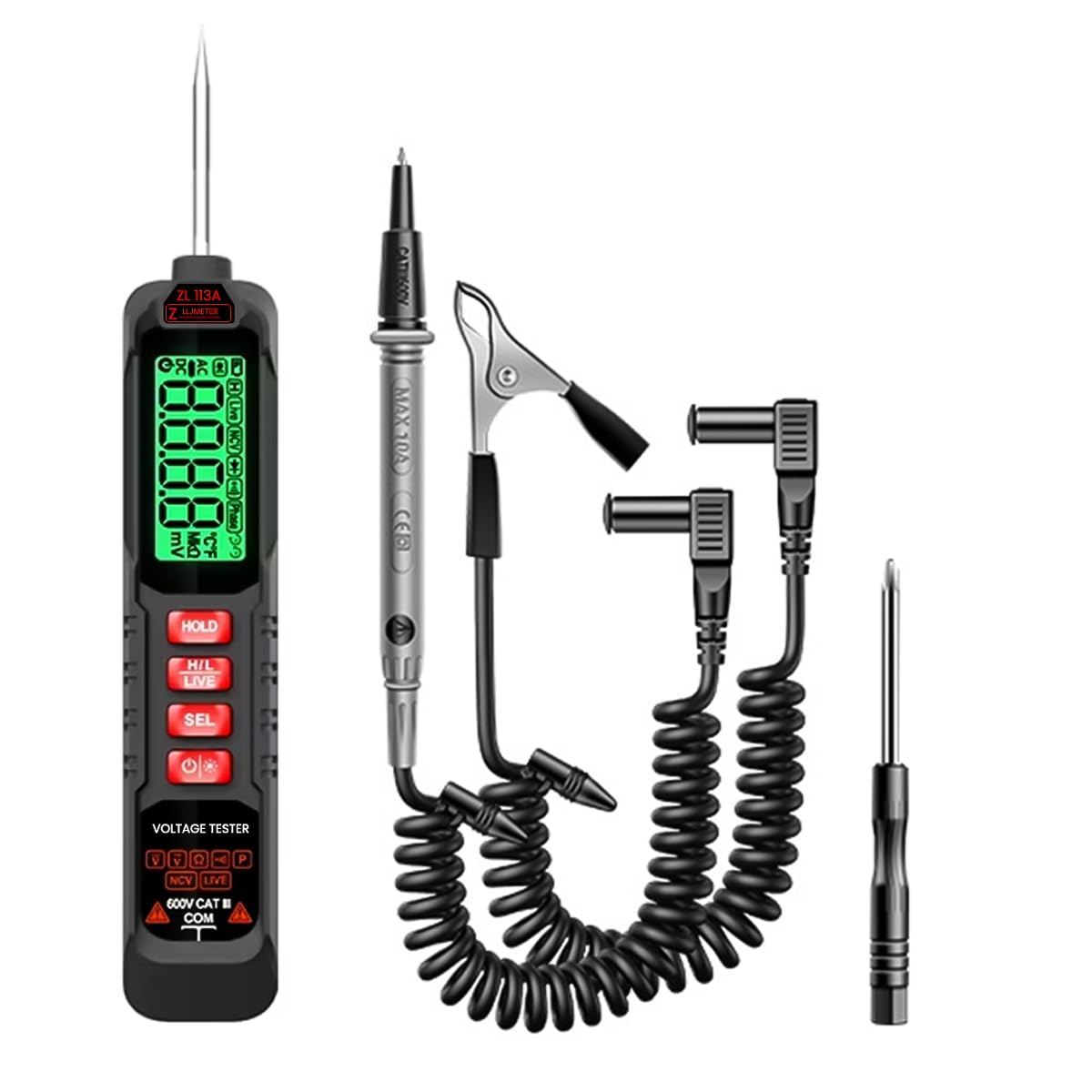 Serplex Digital USB Voltmeter Multimeter for Device Testing with Dual Ports and Color LED Display | Supports PD QC 3.0 Fast Charging 3.6V–12V 3A