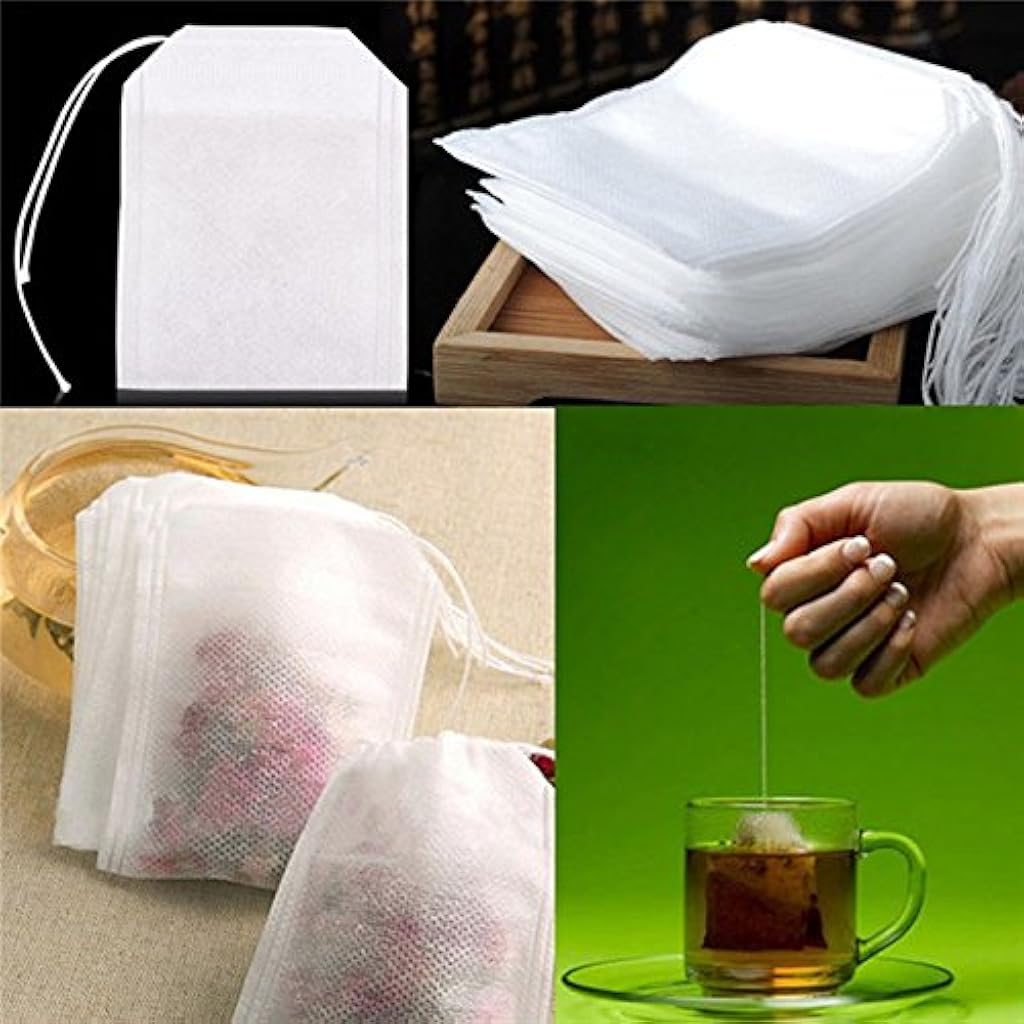 HASTHIP® 100 Pcs Tea Filter Bags, New Non-Woven