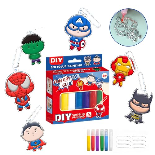 PATPAT® 18 pcs DIY Window Paint Art Suncatchers Craft Kits Cartoon Character Ornaments Decorations Suncatcher Kit for Classroom Home Easter Activity Gift