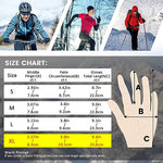 STHIRA® Men's Winter Gloves, Fashion Riding Gloves Finger Gloves, Waterproof Gloves for Men Winter Warm Touchscreen Thermal Fleece Lined Gloves for Skiing, Grey(Size: XL)