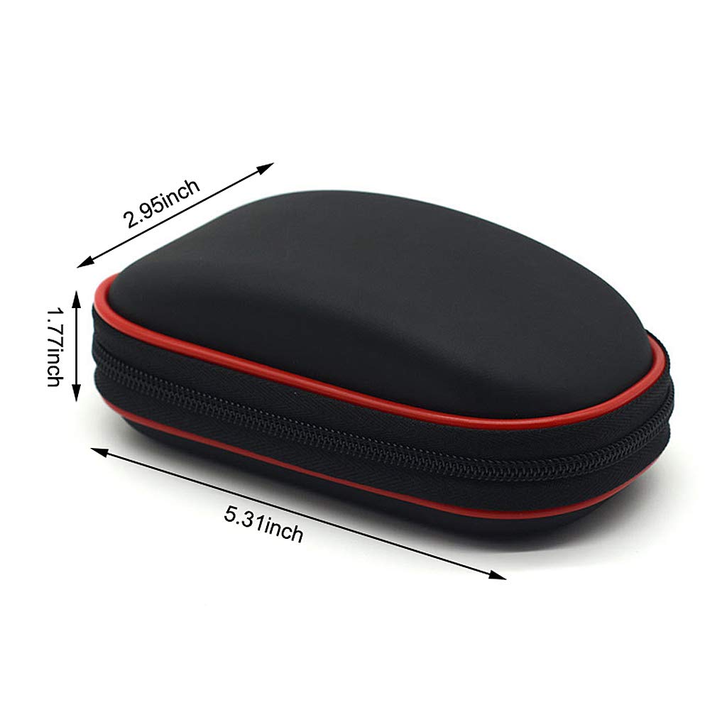 Verilux® Protective Sleeve for Apple Magic Mouse 1/2, Waterpoor Cover for Powerful Travel Suitcase, Mesh Accessory Pocket, Detachable Bag(Black)