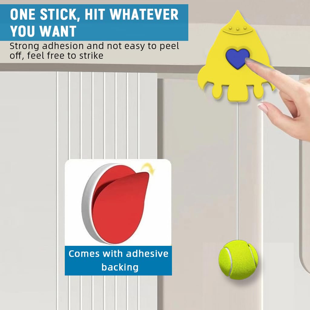 HASTHIP Cricket and Baseball Training Device with 3 Balls for Reflex and Coordination | Door Hanging Indoor & Outdoor Striking Practice Tool