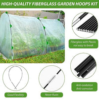 HASTHIP® 30Pcs Greenhouse Hoops Kits for Greenhouse, Vegetable Land with Assemble Kit, Reusable Rust Free Grow Tunnel Hoops Frame for for Vegatable Land, Garden, Planting Land