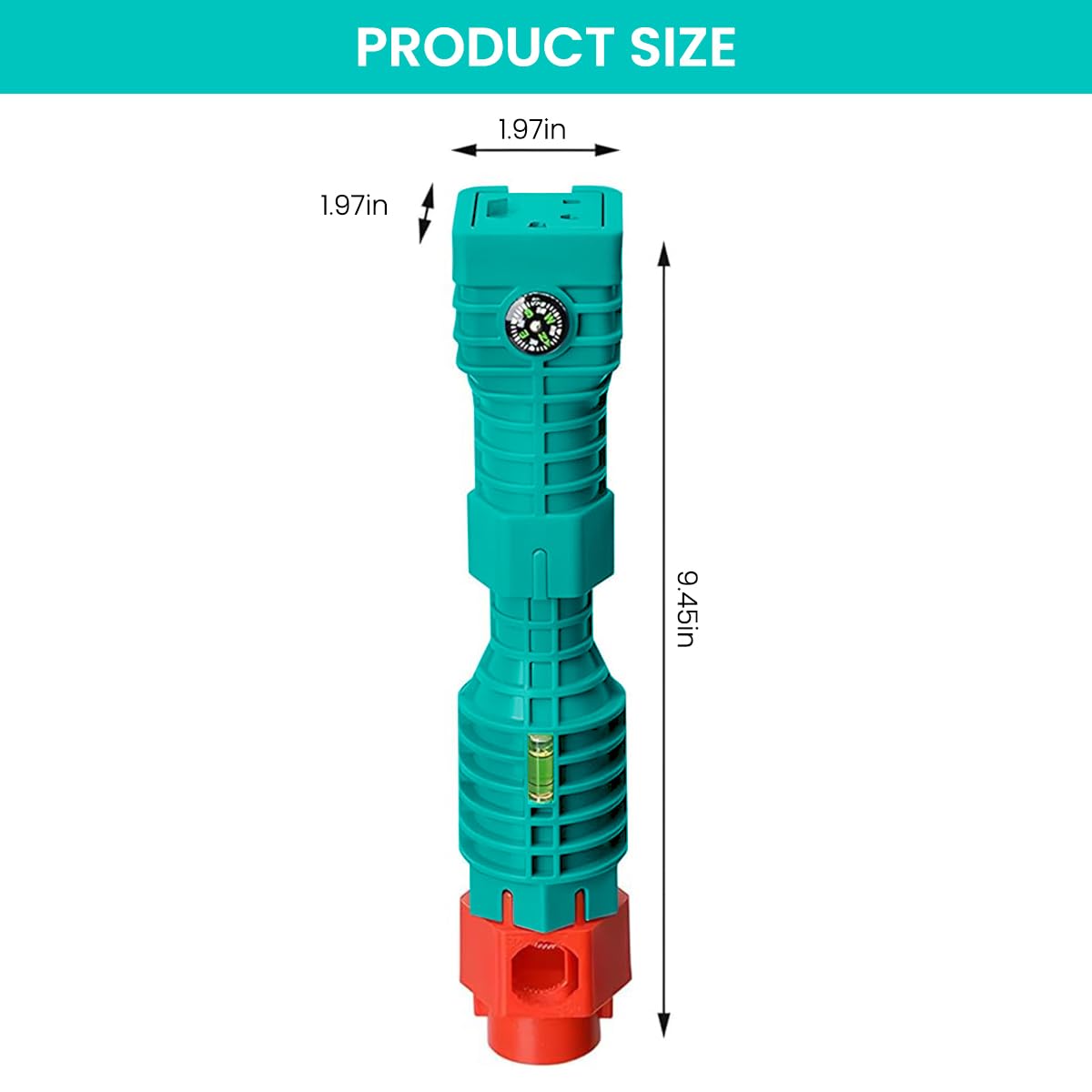 Serplex Sink Wrench Tool for Plumbing with 24-in-1 Design and Long Reach | ABS & Zinc Alloy