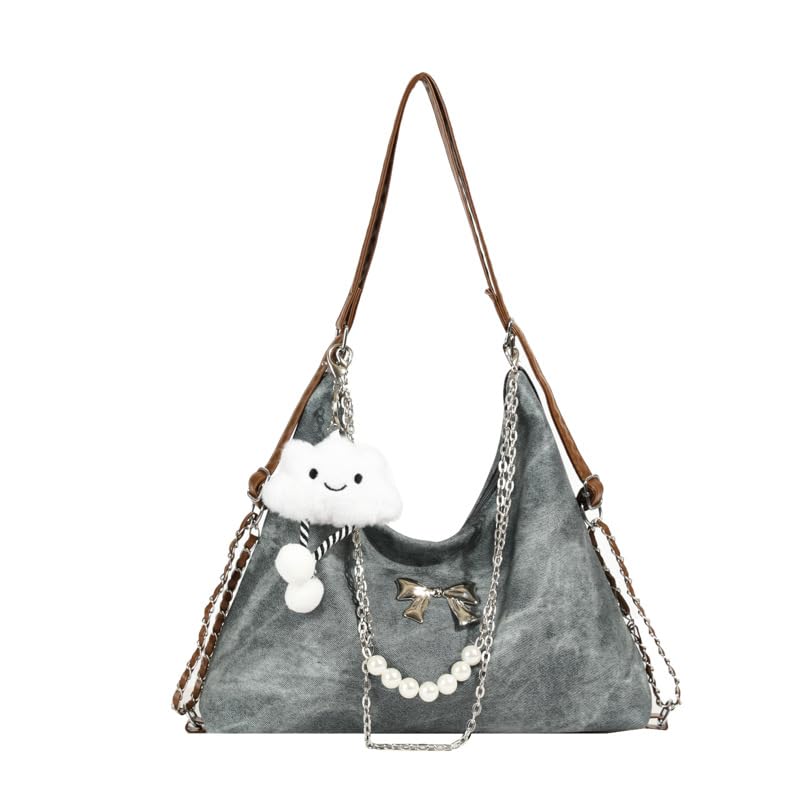 PALAY Shoulder Bag for Women Chic Women PU Hobo Bag Tote Bag Chain Shoulder Bag Convertible 2 in 1 Shoulder Bag Backpack Fashion Casual Hobo Bag