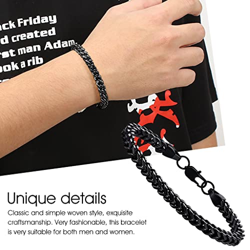 ZIBUYU Hand Bracelet for Men Stylish Stainless-Steel Bracelet for Men Chain Bracelet for Boys Curb Chain Fashion Bracelet Gift for Boys & Men, 8.2