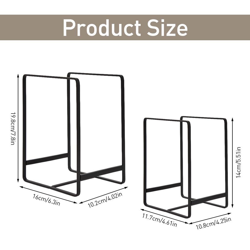 Zibuyu Plate Stand for Kitchen with Quick Drainage and Minimalist Metal Design | 2Pcs Set