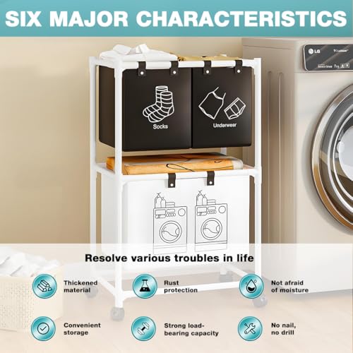HASTHIP® Laundry Hamper, Laundry Basket with 4 Removable