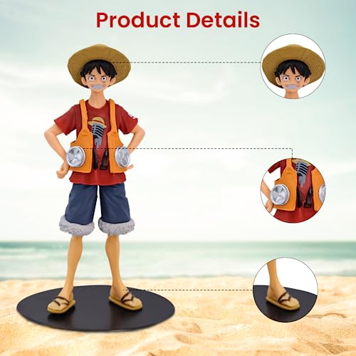 PATPAT® Luffy Action Figure Desk Decoration Anime Action Figure, Anime Figure Statue One Piece Anime Action Figure Room Decor Gift for One Piece Fans Birthday Gift Party Favor