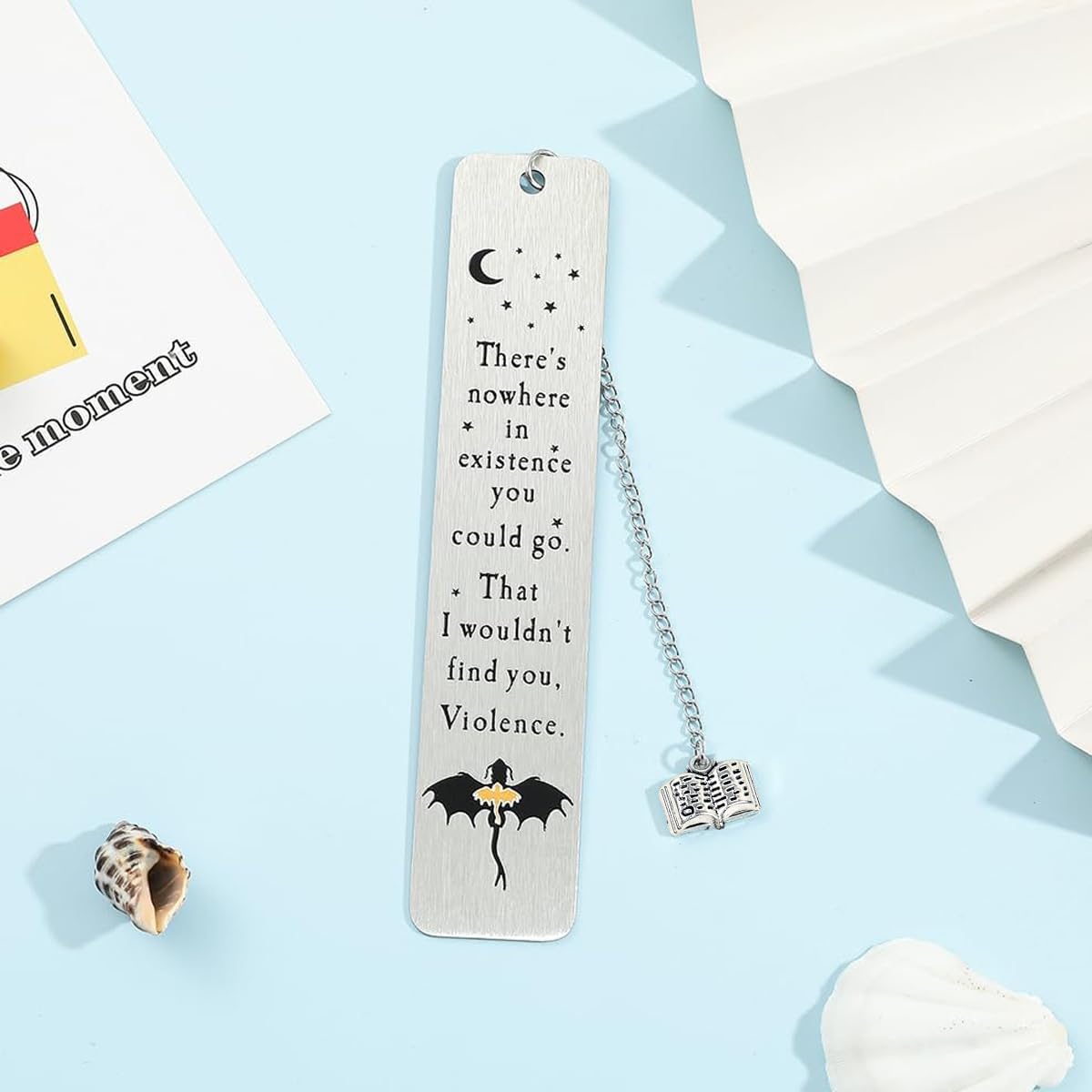 Climberty Metal Bookmark for Bible Reading with Cross Pendant Chain and Gift Box | 2pcs Stainless Steel Christian Gift