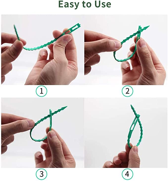 HASTHIP Plant Twist Ties 60pcs 23cm for Flowers and Tomato Support with Flexible PE Material